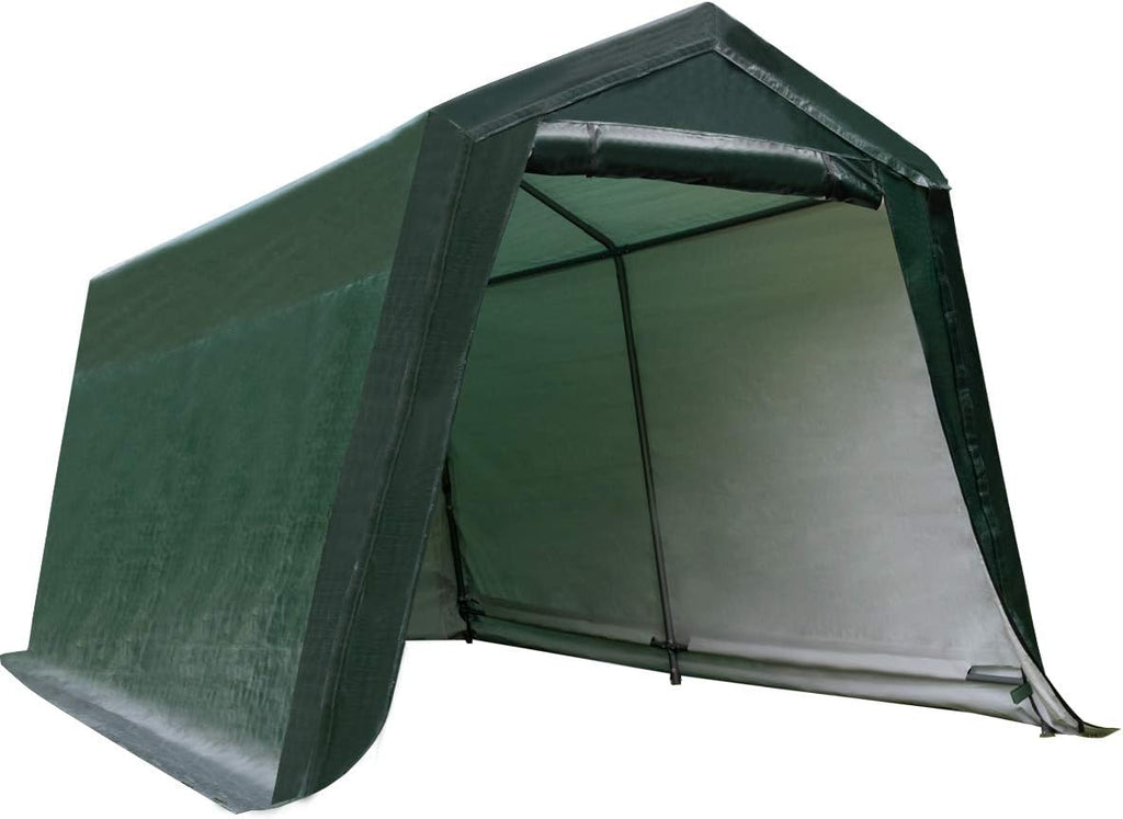 Tangkula 10x10 Ft Outdoor Storage Shelter, Patio Storage Tent, Enclosed Carport Shed w/All-Steel Metal Frame and Waterproof Ripstop Cover, Outdoor Garage Tent with Sidewalls