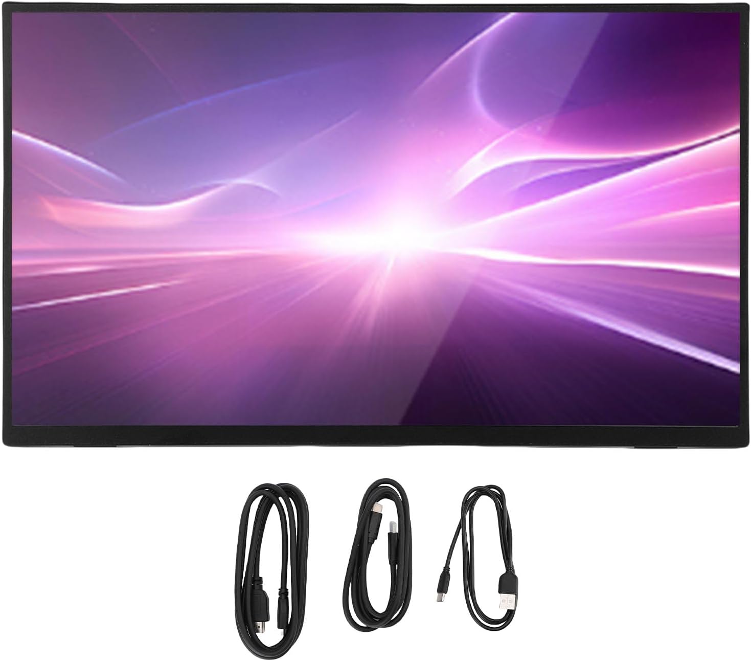 18.5in Computer Display, 1920X1080 120Hz Laptop Screen Extender with 2 Type C and Mini HD Display Ports, with Speakers, for Switch Gaming Consoles PC