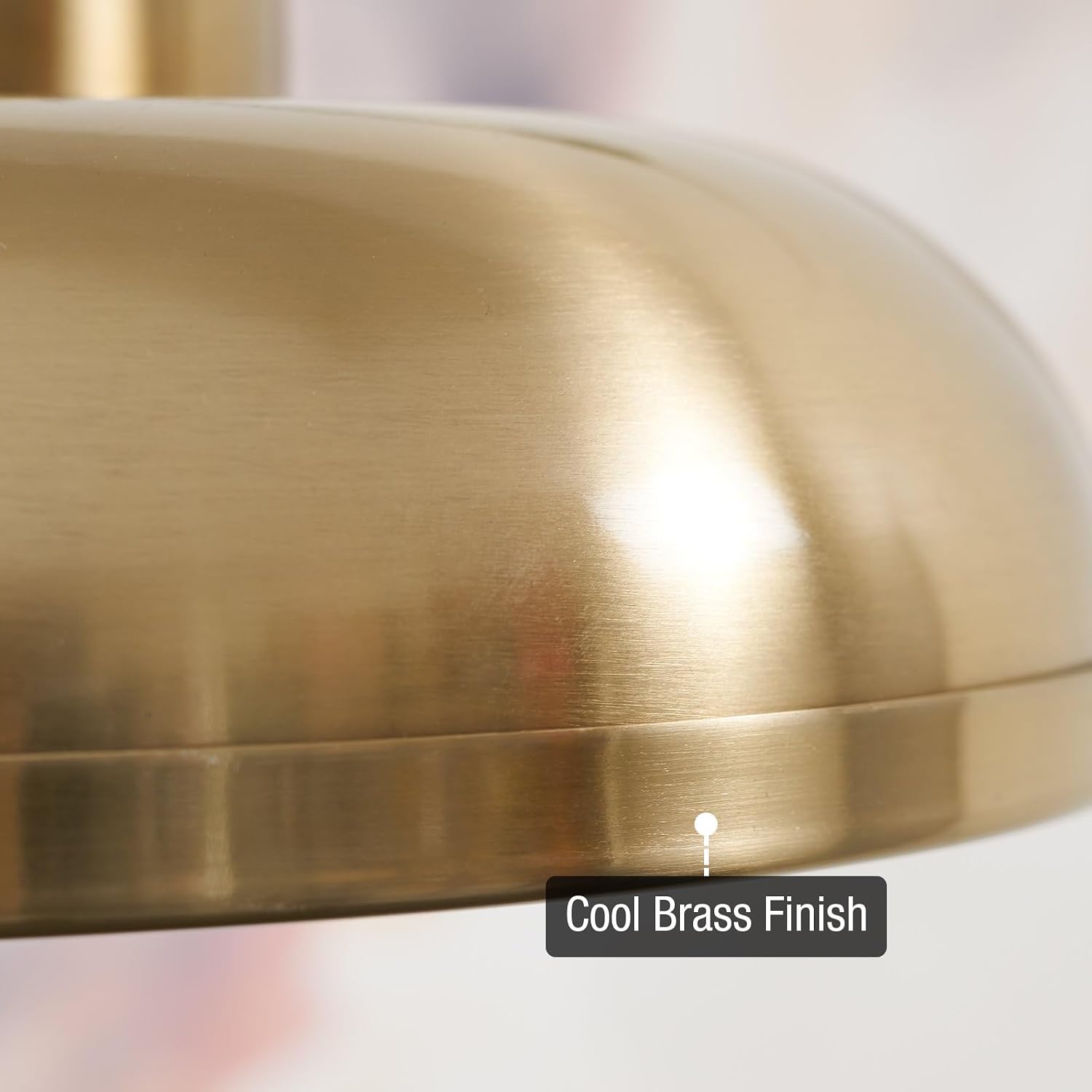 Kira Home Alston 14' Mid Century Modern Gold Semi Flush Mount with Frosted Glass Diffuser, 3-Light Low Profile Dome Gold Ceiling Light, Cool Brass Finish