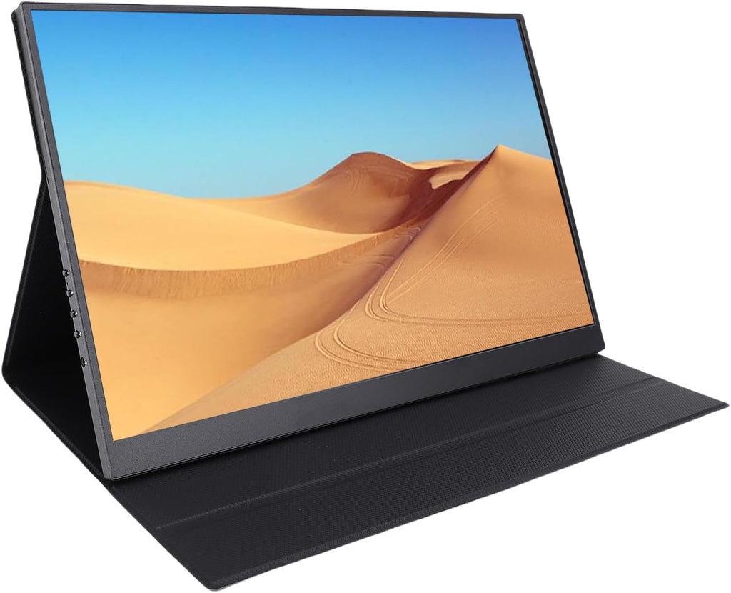 Bewinner Portable Monitor 16inch, 4K FHD HDMI Computer Display with Cover and 2 Speakers, 120HZ Refreshing Rate External Monitor for PC Phone Computer