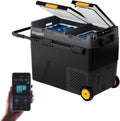 BougeRV 61 Quart Portable Fridge Freezer, 12 Volt Car Refrigerator, -4℉ to 68℉ Dual Zone Compressor Electric Cooler 12/24V DC, 110~240V AC for Overlanding, Camping, RV(2026 New Model: CRD2 V2.0)