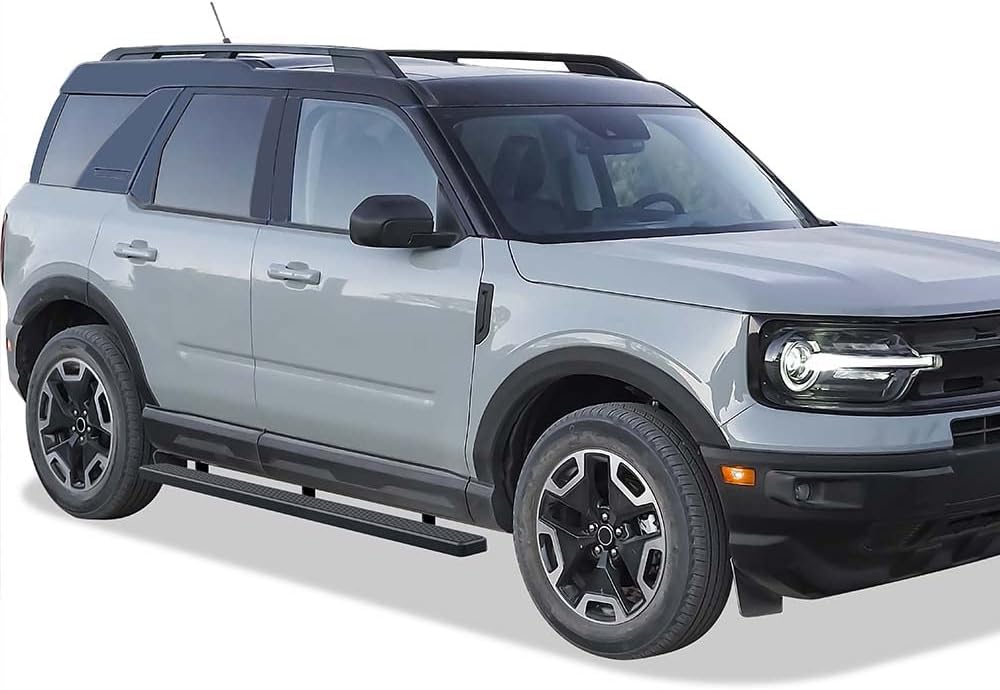 APS (Stainless Steel Black Powder Coated 5 inches) Running Boards Nerf Bars Side Steps Compatible with Ford Bronco Sport 2021-2026 Sport Utility 4-Door