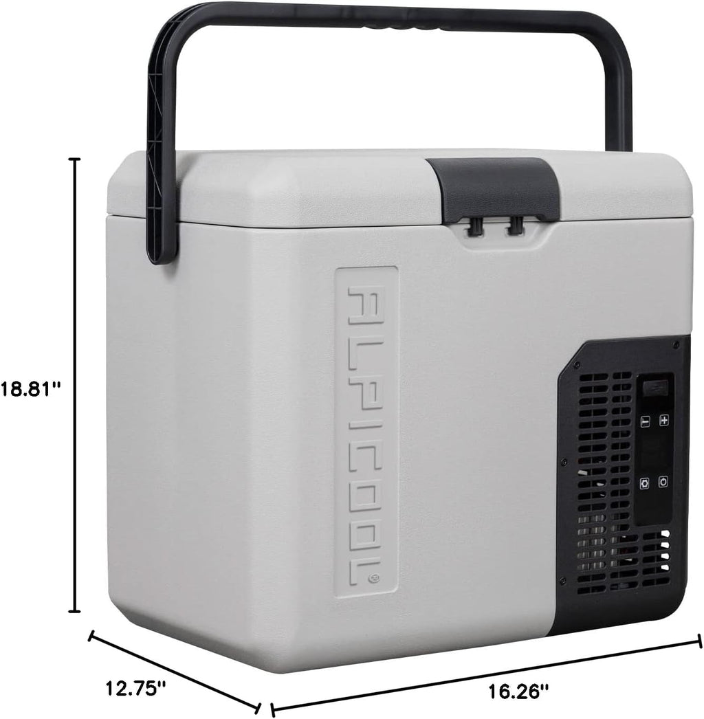 Alpicool P18 Portable Fridge 12 Volt Car Refrigerator 19 Quart Freezer for Fishing, Camping, RV, Truck, Boat-12/24V DC