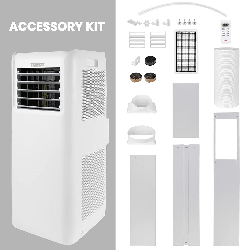 TOSOT 9,500 BTU Air Conditioner Easier to Install, Quiet and 3-in-1 Portable AC, Dehumidifier, Fan for Rooms Up to 300 sq ft, Aovia Series, White
