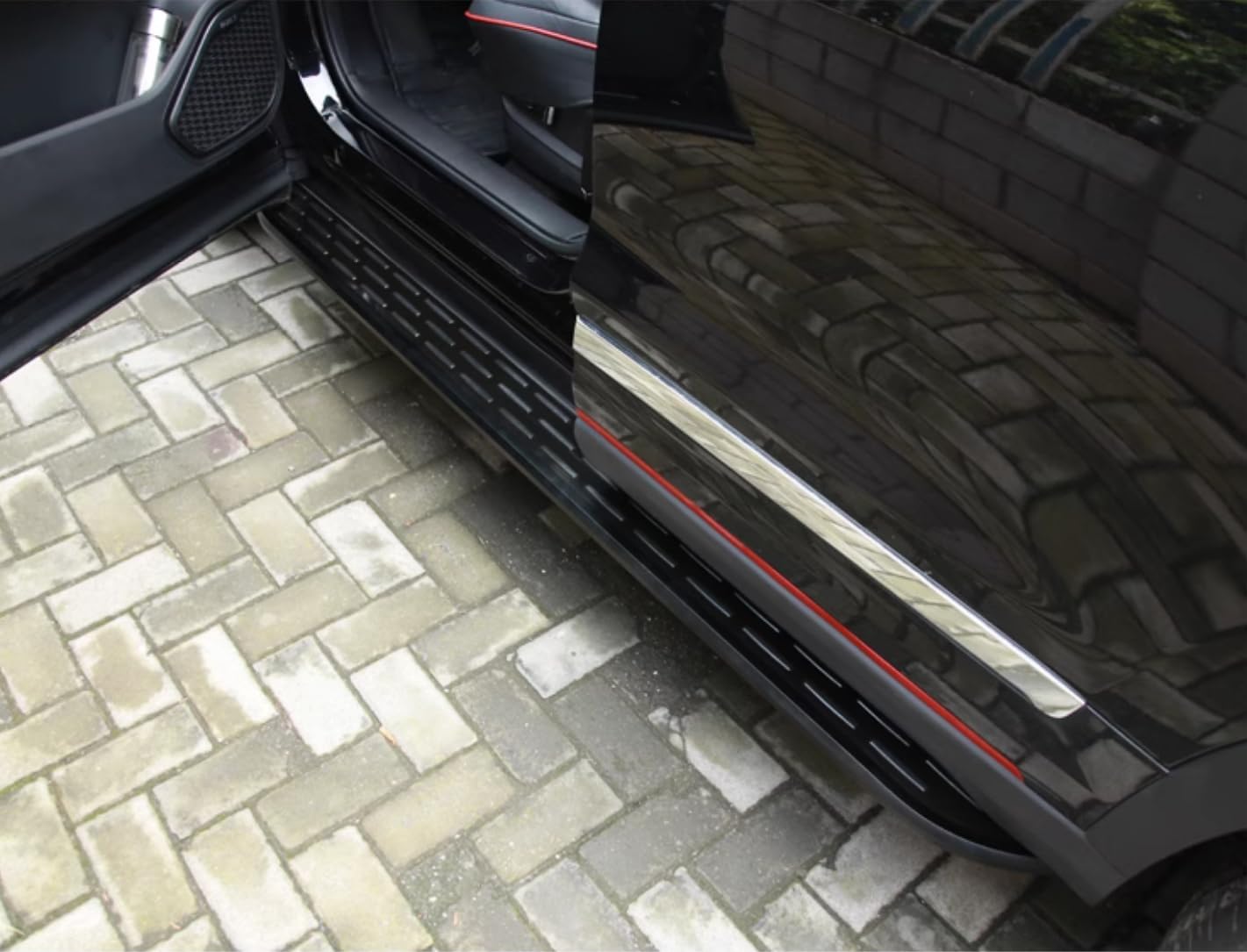 2pcs Running Board for Rivian R1S 2025 2026 Automotive Exterior Accessories Side Step NerfBar Aluminium Pedal (with Brackets)