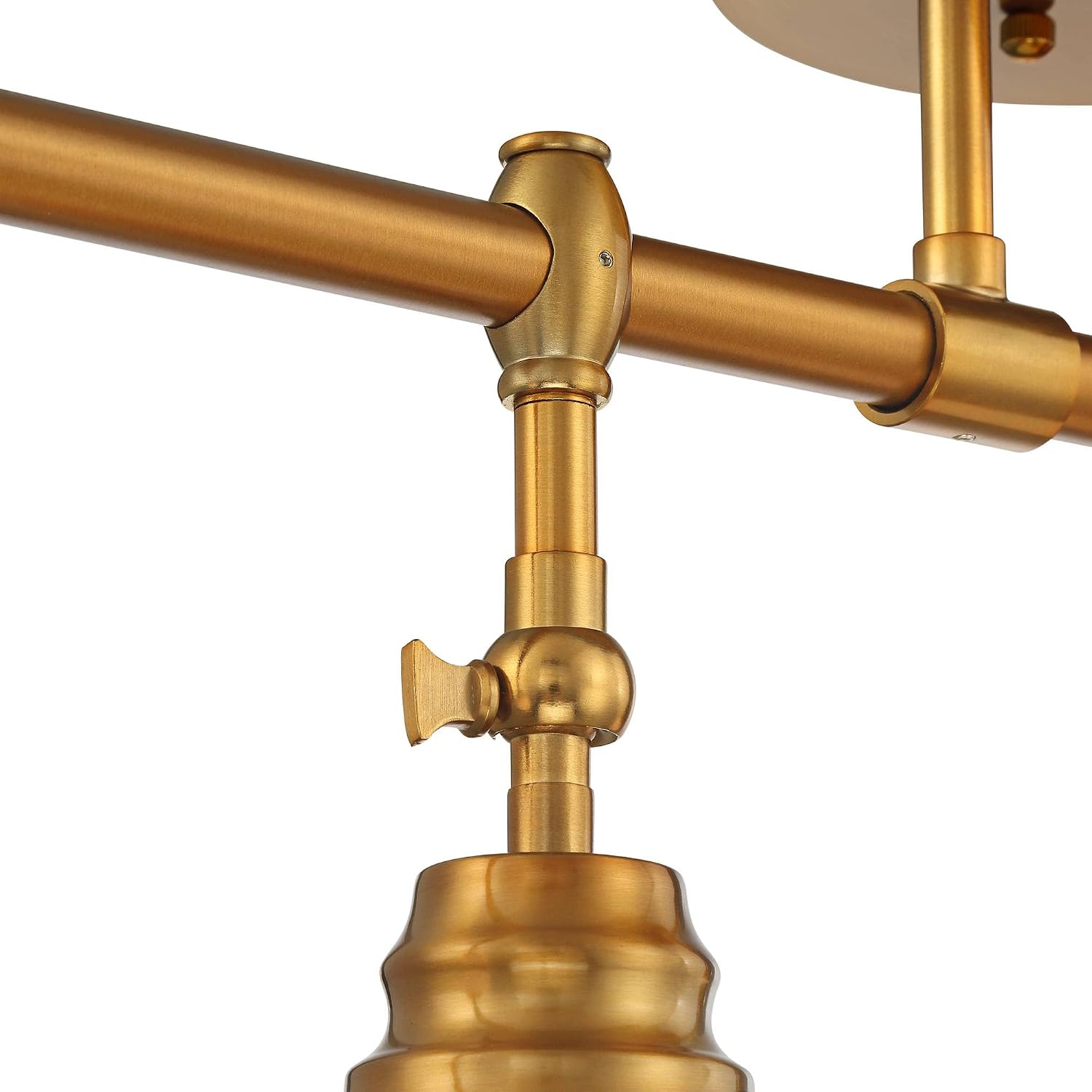 Pro Track Elm Park 4-Head Wall or Ceiling Track Light Fixture Kit Spot-Light Directional Adjustable Gold Finish Glass Modern Transitional Kitchen Bathroom Living Room Dining Hallway Bedroom 36' Wide