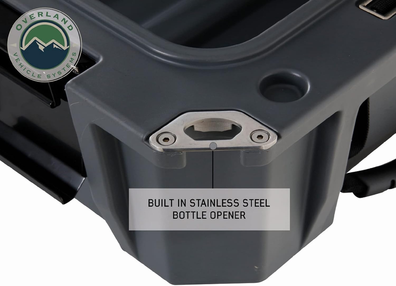 TrendsAuto D.B.S. 95 QT Dry Box Storage with Drain and Bottle Opener | Dark Grey | Waterproof Sealing | Heavy Duty Latches | 40100011 | Includes TrendsAuto Decal