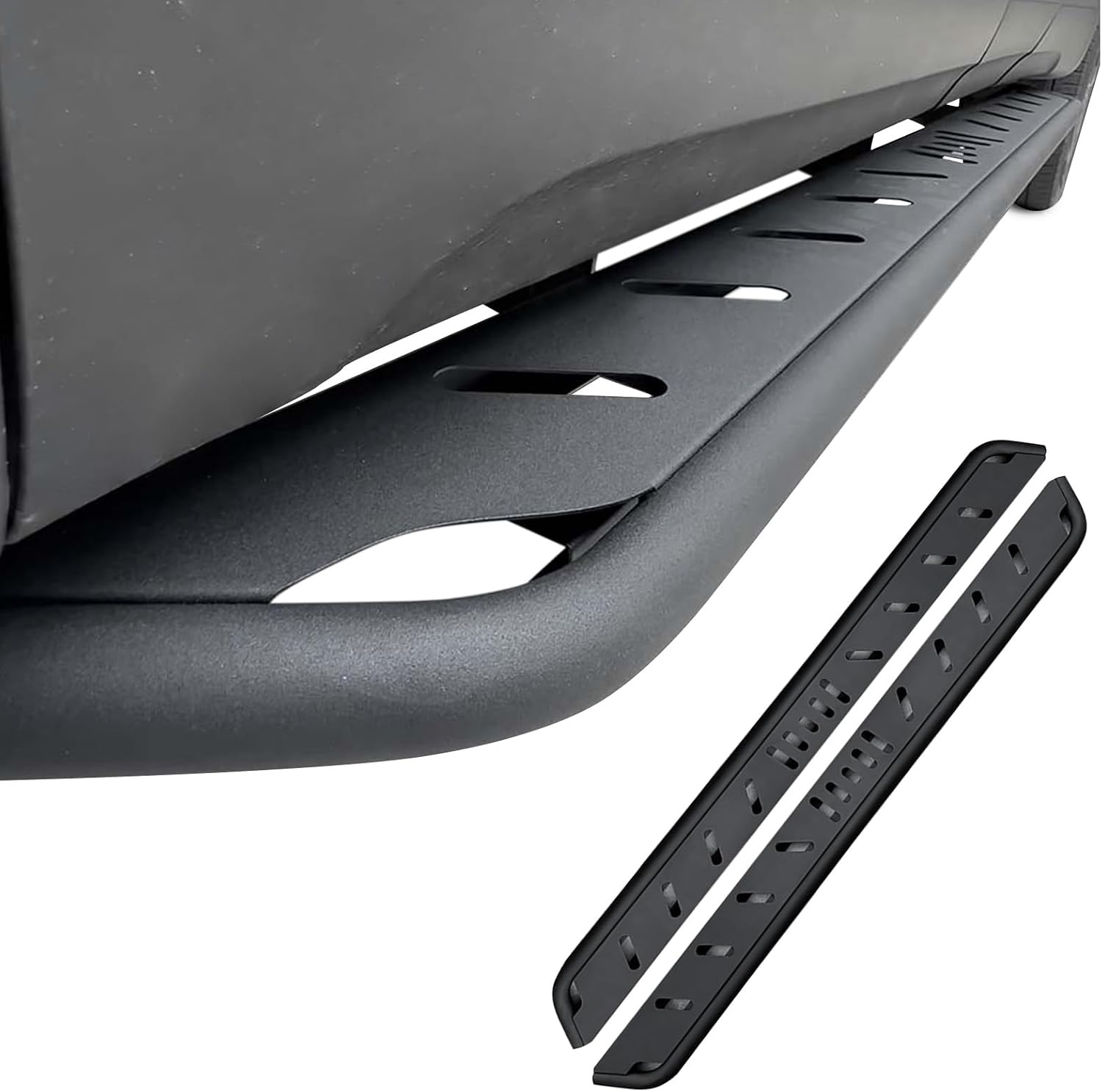 EVbase-ev 2Pcs Running Boards for R1T Door Side Steps Compatible with Rivian R1T 2025 Nerf Bars Pedal for Rivian Exterior Accessories