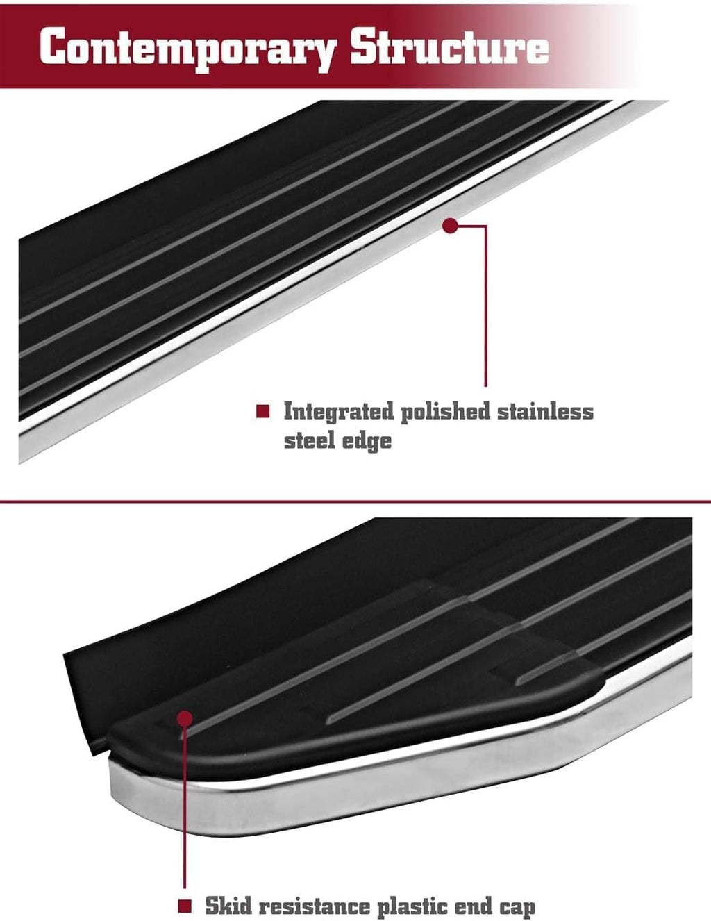 TAC Side Steps Fit 2020-2025 Ford Explorer SUV 5.5' Aluminum Black Side Bars Step Rails Nerf Bars Running Boards Off Road Automotive Exterior Accessories (2 Pieces Running Boards)