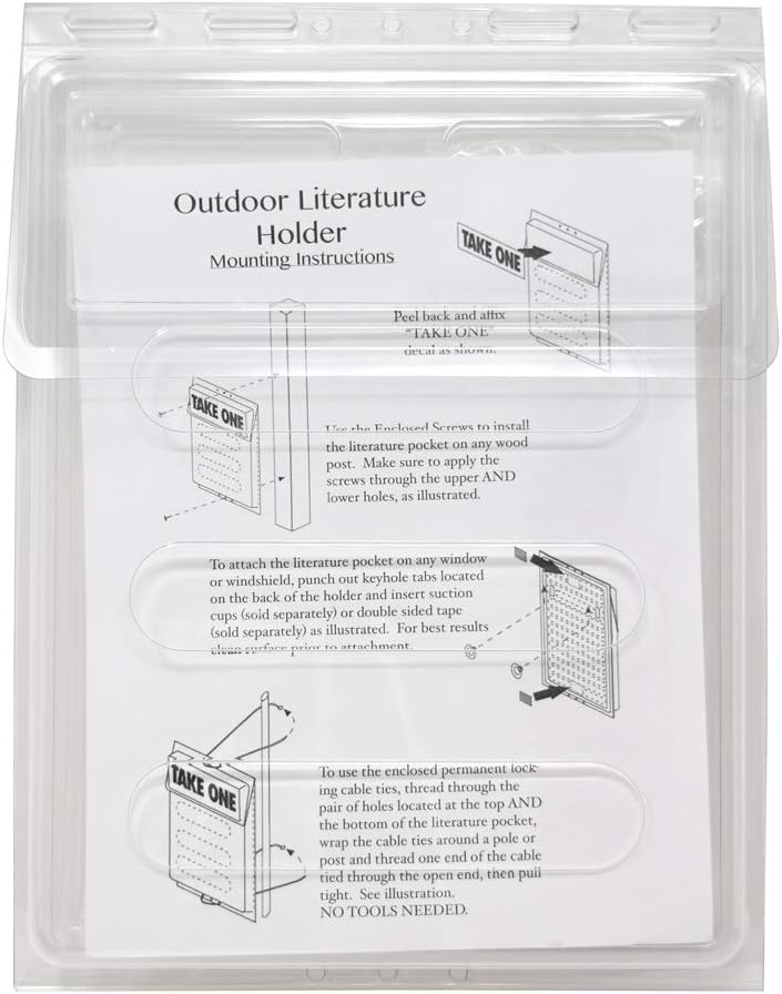 Mediz Outdoor Real Estate Brochure Box - Easy to Use Take One Document Holder Can Hold 200, 8.5 x 11 Documents, Flyers & Brochures or Other Outdoor Marketing Needs (12)