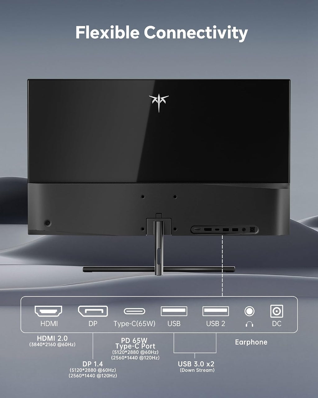 KTC 27 Inch 5K Monitor, 5120 x 2880 5K2K Monitor with 65W Type-C Port, Dual Mode Computer Monitors Compatible with Mac mini, IPS Panel, HDR 400, 217 PPI, 135% sRGB, Tilt, H27P3 (Renewed)