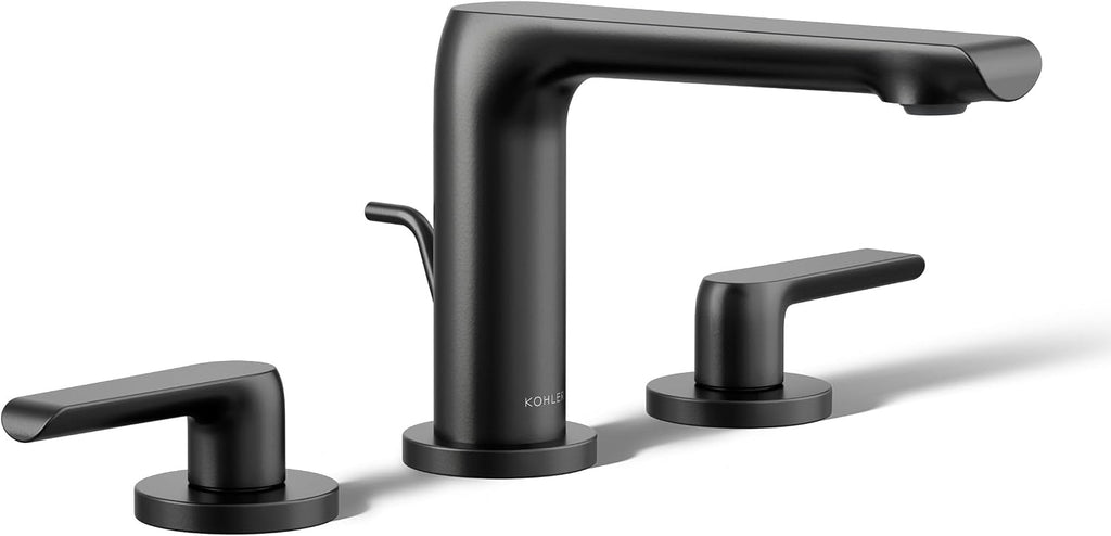 Kohler 97352-4-BL Avid® Widespread Bathroom Sink Faucet, 1.2 gpm, Matte Black