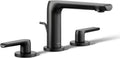 Kohler 97352-4-BL Avid® Widespread Bathroom Sink Faucet, 1.2 gpm, Matte Black