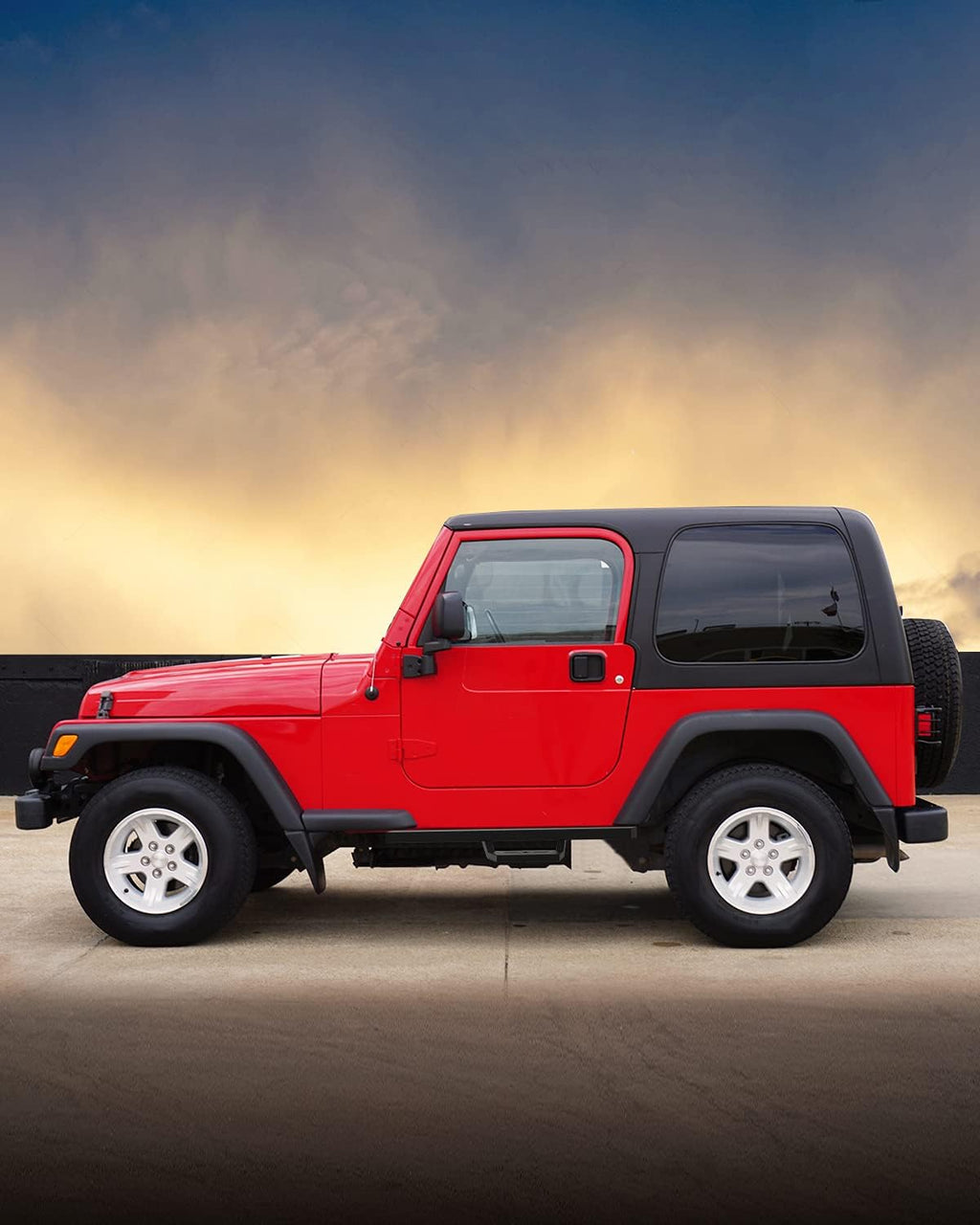 KYX Running Boards for 1987-2006 Wrangler YJ/TJ 2 Door, 5 inches Car Door Side Step Rails Truck Boards Nerf Bars