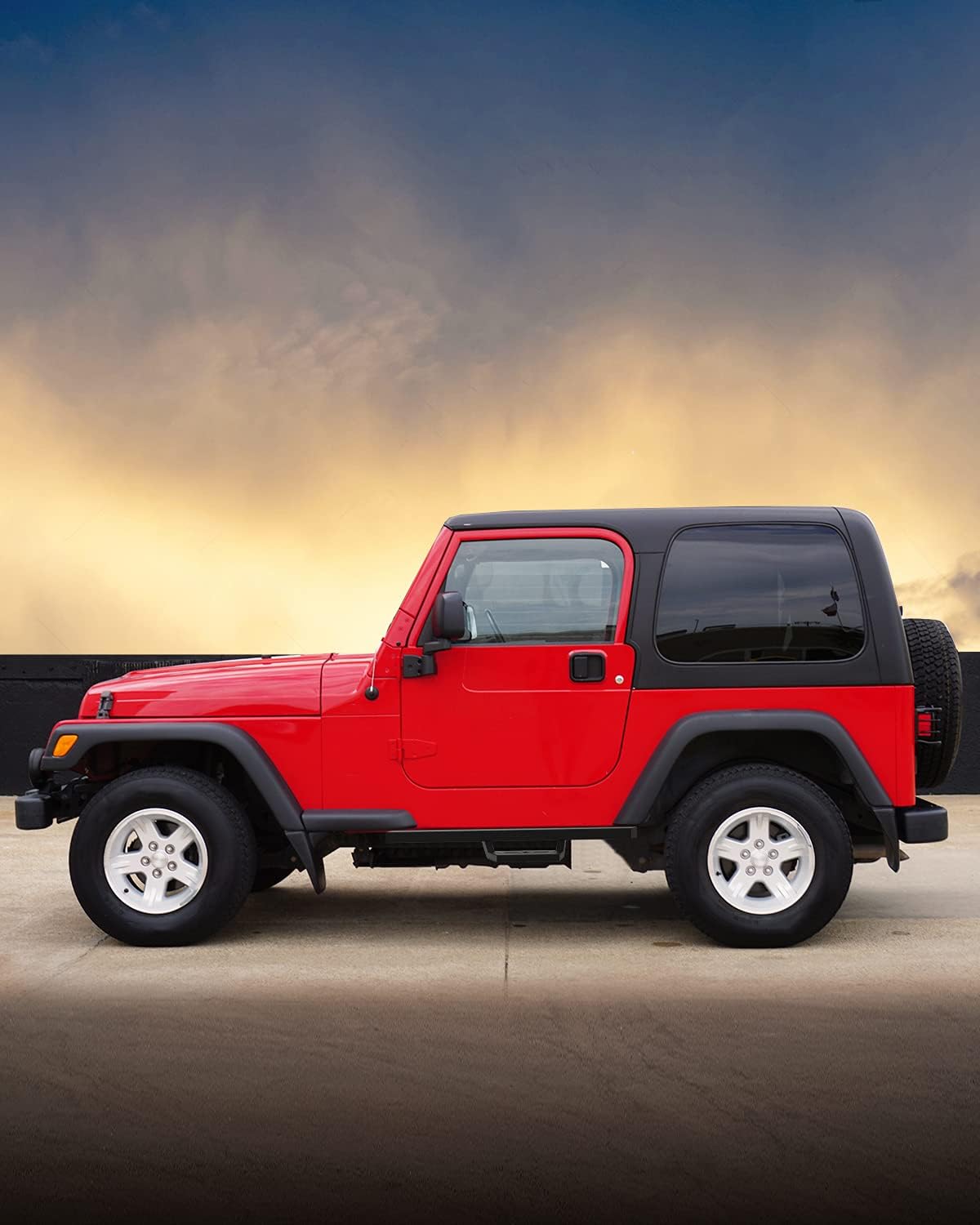 KYX Running Boards for 1987-2006 Wrangler YJ/TJ 2 Door, 5 inches Car Door Side Step Rails Truck Boards Nerf Bars
