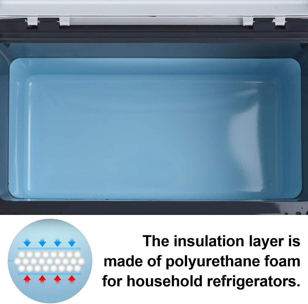 Car Fridge Portable 12V Refrigerator 20 Quart (19 Liter) 12 Volt Freezer Compressor Cooler 12V/24V DC 110～220 V AC for Truck Van RV Camper SUV and Home Use -9℃~+65℃