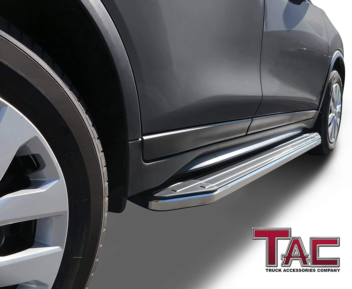 TAC Running Boards Compatible with 2016-2022 Honda Pilot SUV Aluminum Black Side Steps Nerf Bars Step Rails Truck Pickup Rock Panel Off Road Exterior Accessories 2pcs