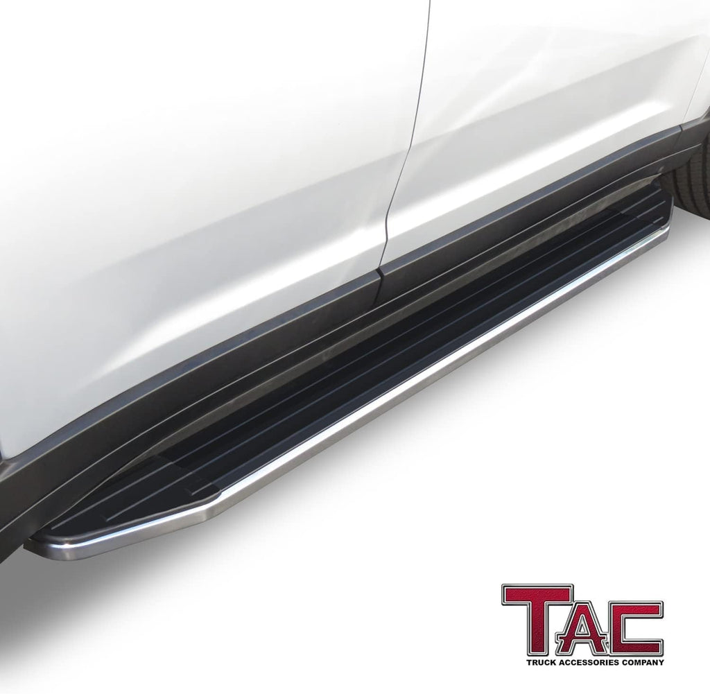 TAC Running Boards Fit 2021-2024 Jeep Grand Cherokee L | 2022-2025 Grand Cherokee (Exclude 2022-2024 4xe Models) SUV 5.5' Aluminum Black Side Steps Nerf Bars Step Rails Exterior Accessories 2Pcs
