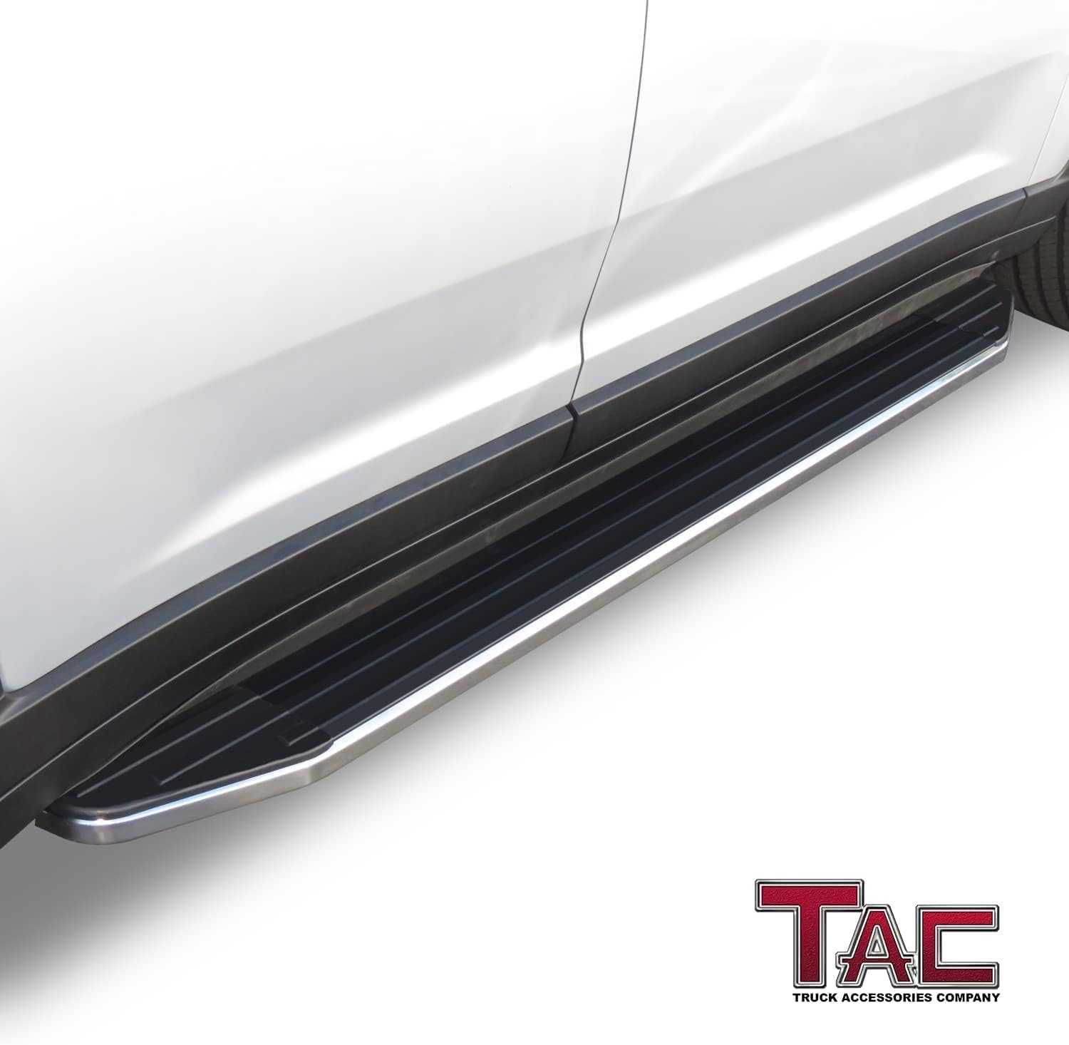 TAC Running Boards Fit 2021-2024 Jeep Grand Cherokee L | 2022-2025 Grand Cherokee (Exclude 2022-2024 4xe Models) SUV 5.5' Aluminum Black Side Steps Nerf Bars Step Rails Exterior Accessories 2Pcs