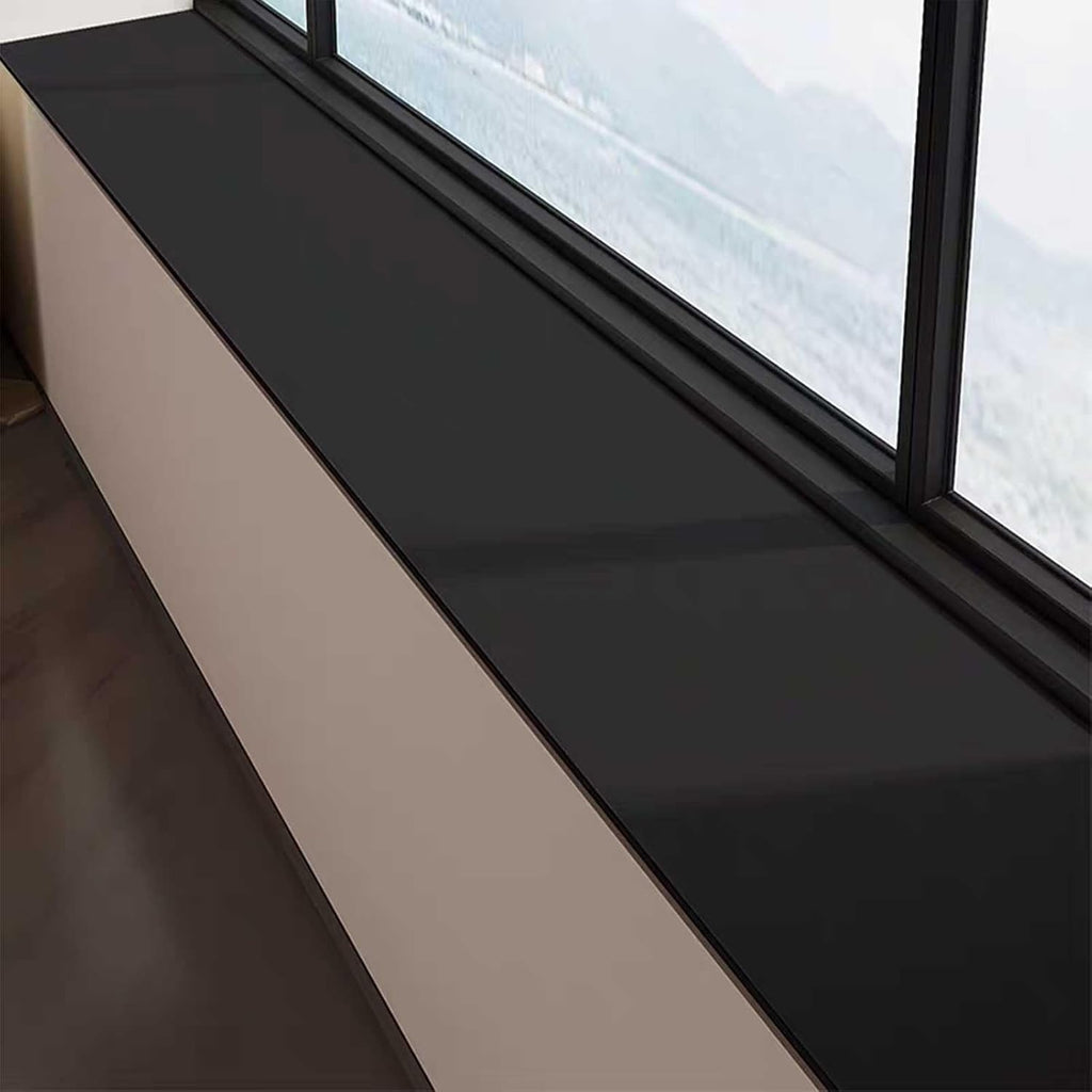 Drsyffsup Black Thick Water Absorbent Mat for Windowsill, Quick-Drying Window Sill Cushion Pad with Non Slip Rubber Backed, Non Slip Washable Kitchen Rug Mats Long 80cm 1m 1.5m 2m(27x71in/70x180cm)