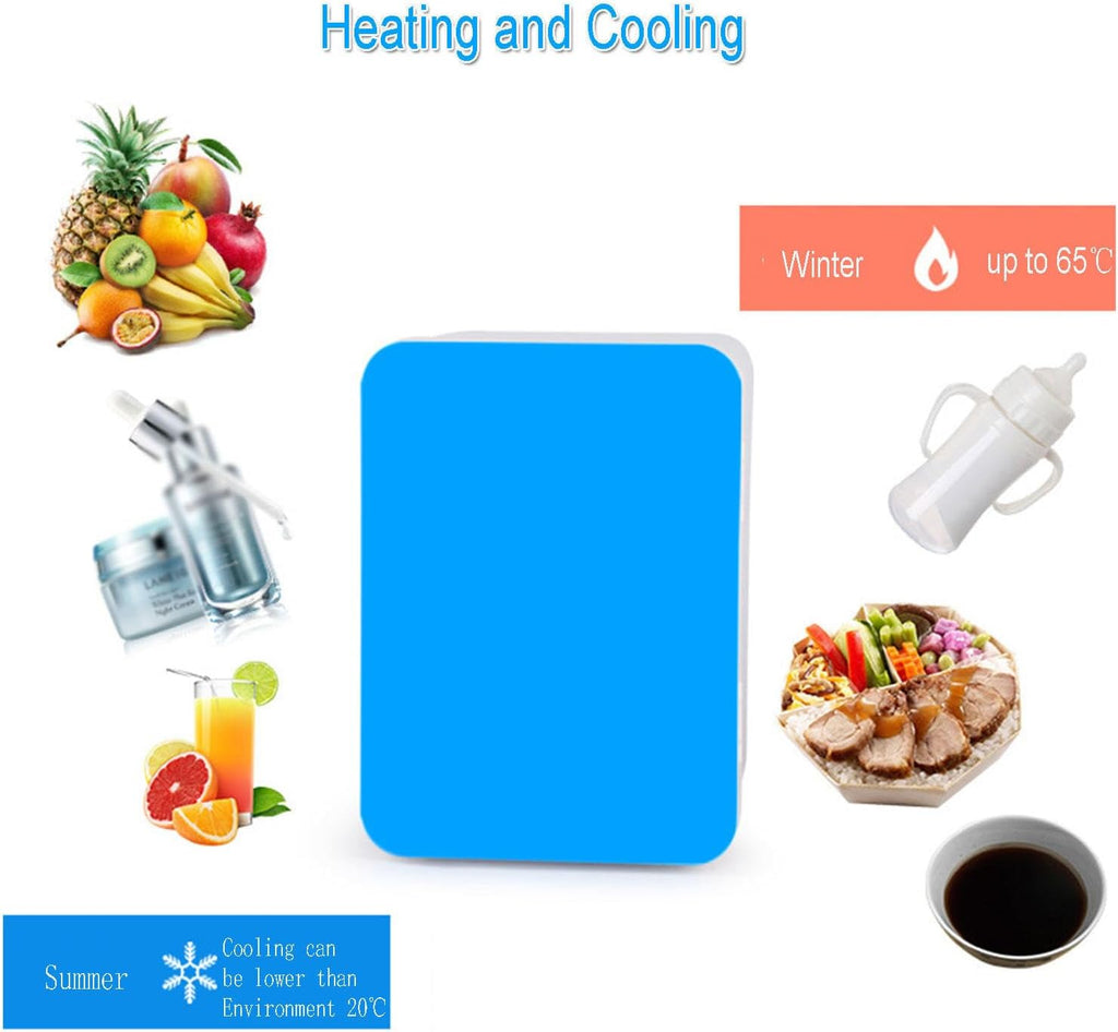 Portable Mini Fridge Cooler and Warmer 5 Liter/6 Cans Skincare Refrigerator Electric Coolers with 12V DC & 220V AC for Skincare, Beverage, Food, Home, Office and Car