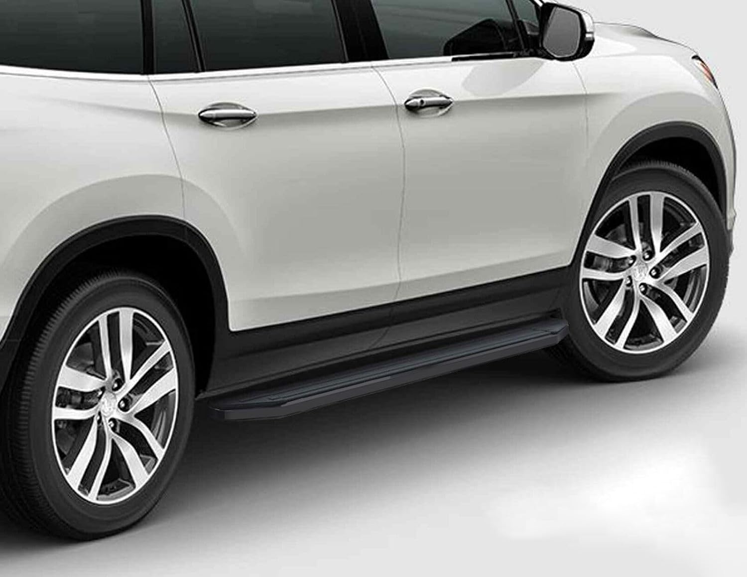 Black Horse PEERLESS Running Boards Black Compatible with 2018-2024 Volkswagen Atlas-PR-W2076BK
