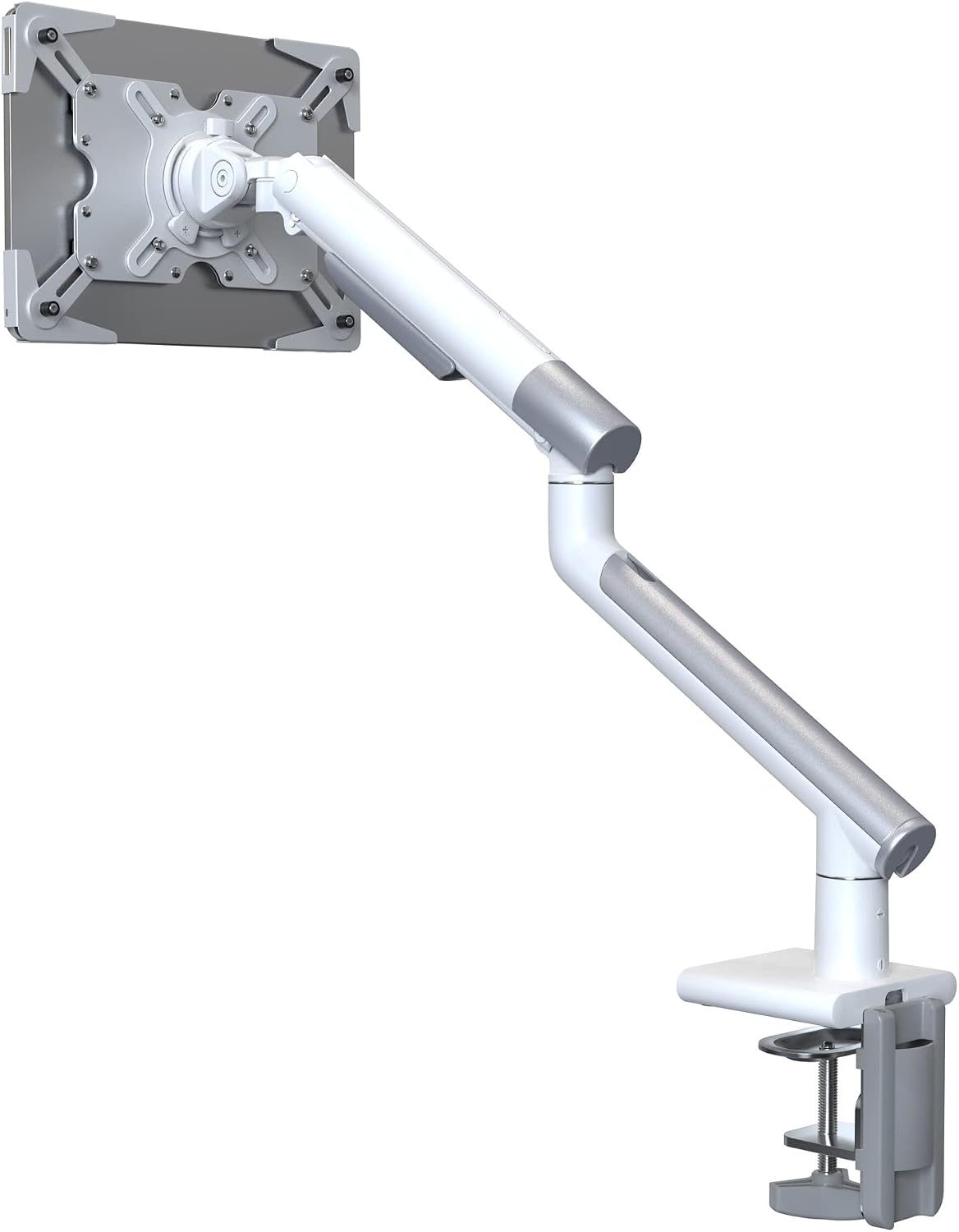 CTA Digital Tablet Arm Clamp Mount for Desks with Anti-Theft Security for iPad 10.2 Series - iPad Air 3 - & iPad Pro 10.5 - White (PAD-SSMAE)