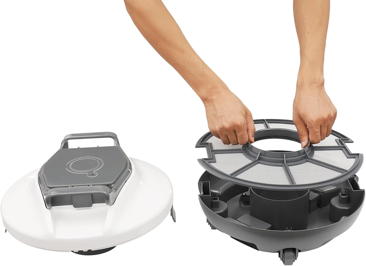 Swimming Pool Cleaning Machine, 2 Suction Ports Cordless Robotic Pool Cleaning Machine, 80㎡/861.11ft² Applicable Swimming Pool Area, Automatic Pool Cleaner for Households, Swimming Pools, Hotels