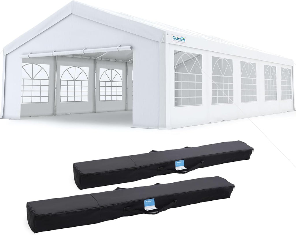 Quictent 16x32 Party Tent Heavy Duty Outdoor Canopy Tent Carport Wedding Event Shelter BBQ Wedding Tents for Parties with Storage Bags(Church)
