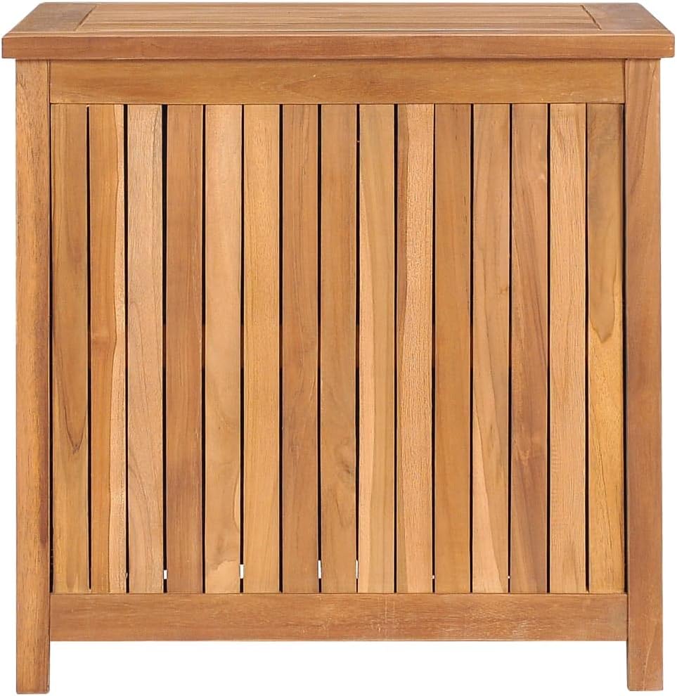 Solid Wood Outdoor Storage Bench,Solid Teak Wood Garden Deck Box Patio Storage Box with Liftable Top Outdoor Wooden Storage Container for Patio,Backyard,Poolside, 23.6'x19.7'x22.8'