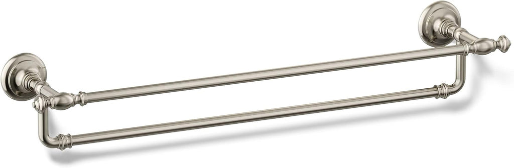 Kohler 72570-SN Artifacts® 24' Double Towel bar, Vibrant Polished Nickel