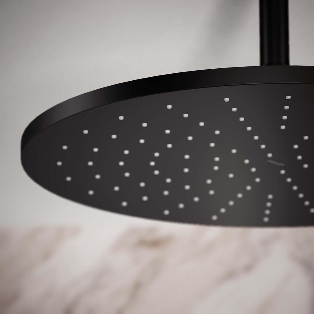 Kohler 13691-BL Contemporary Round 14' single-function rainhead, 2.5 gpm, Matte Black