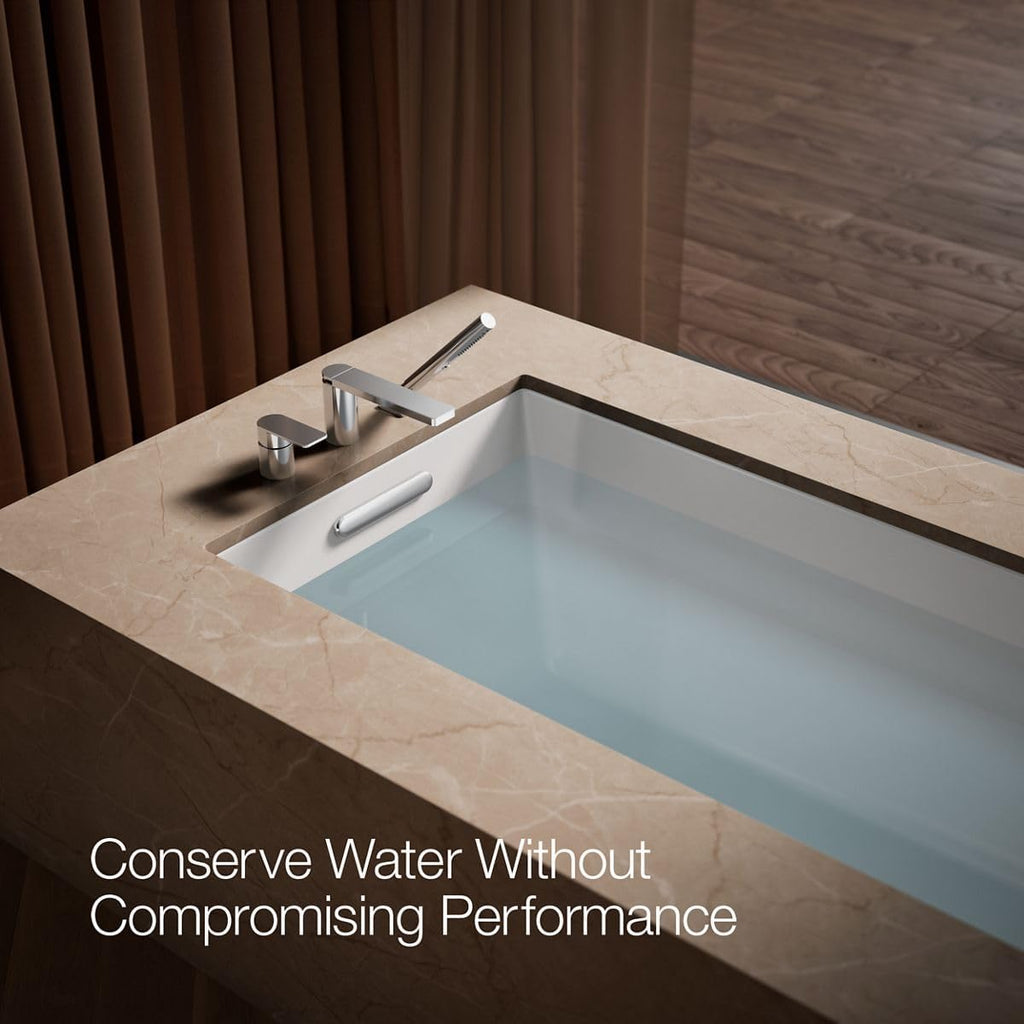 Kohler 23488-4-CP Parallel Single-Handle Deck-Mount Bath Faucet with handshower, Polished Chrome