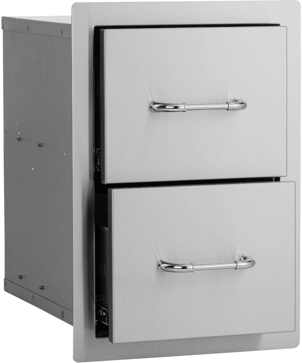 Bull Outdoor Products 56985 Double Drawer, Stainless Steel
