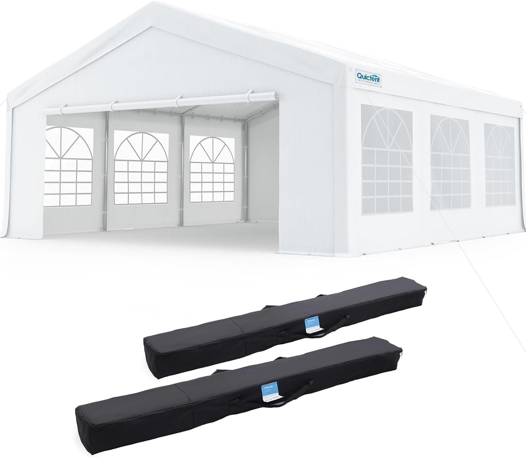 Quictent Party Tent Heavy Duty Outdoor Canopy Tent Wedding Event Shelter BBQ Wedding Tents for Parties with Storage Bags (20'x20')