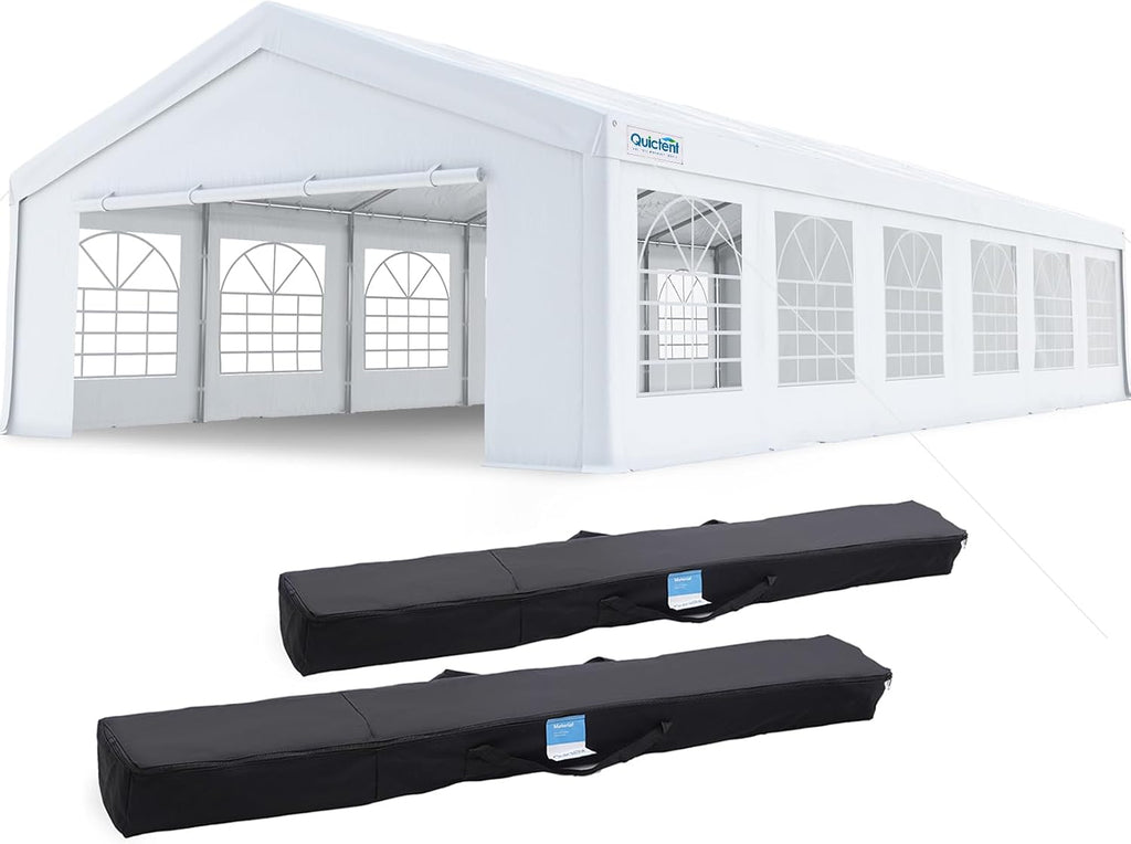 Quictent 20x40ft Party Tent Heavy Duty Outdoor Canopy Tent Carport Wedding Event Shelter BBQ Wedding Tents for Parties with Storage Bags(Church)