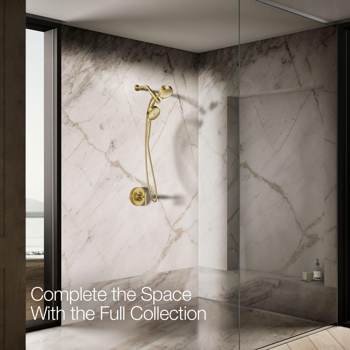 Kohler Purist® Showerhead 2-In-1 Combo 1.75 GPM, Brass, Plastic, Brushed