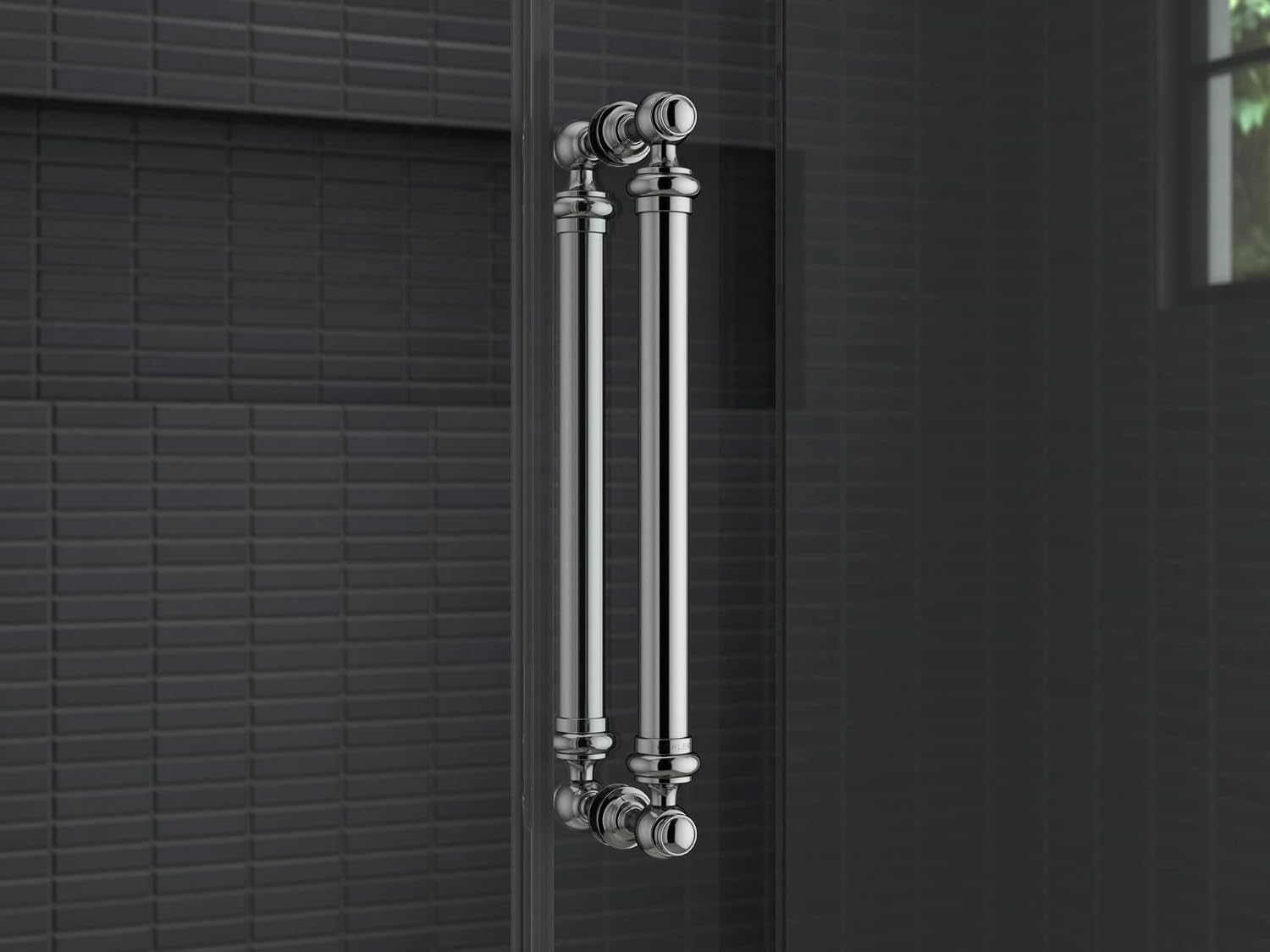 Kohler K-701728-CP 16-7/16' Back to Back Shower Door Handles, Polished Chrome
