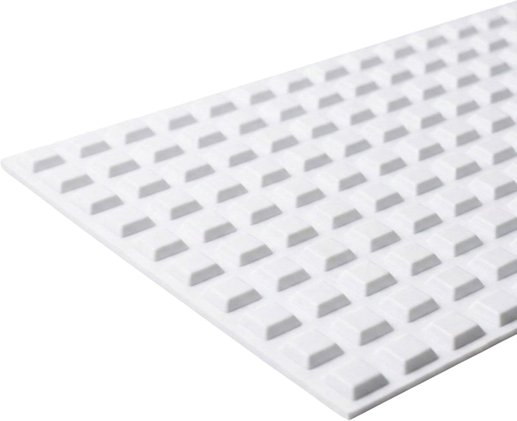 Bumper Specialties Self Adhesive Bumper Feet 0.500' x 0.120' (12.7mm x 3.0mm) White Square Polyurethane Pads for Industrial Surface Protection, 5,000 Pieces per Box, BS32