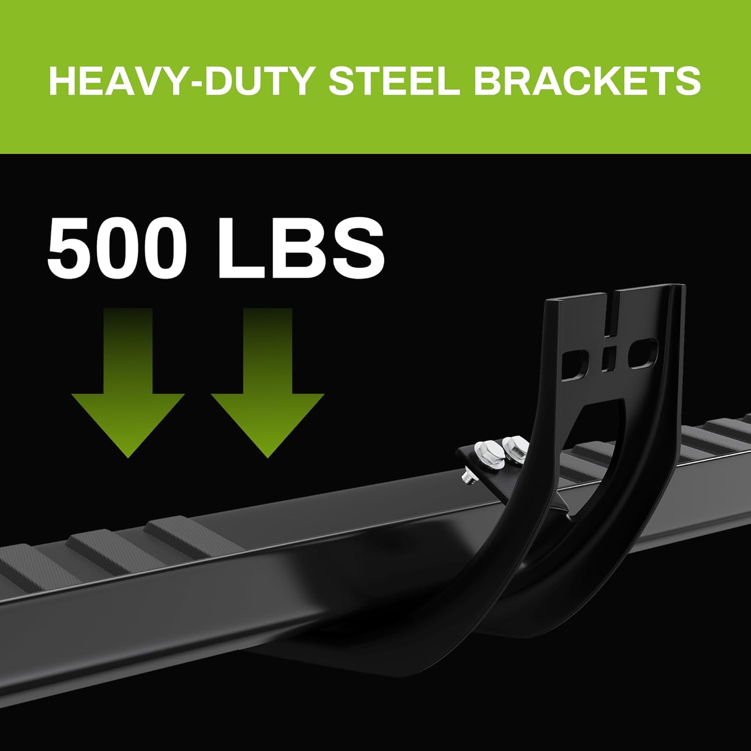 AUTOSAVER88 6 Inches Running Boards Crew Cab Compatible with 2007-2018 Chevy Silverado/GMC Sierra 1500 & 2007-2019 Silverado/Sierra 2500HD 3500HD, Step Pad Design, Stainless Steel Side Steps Nerf Bar
