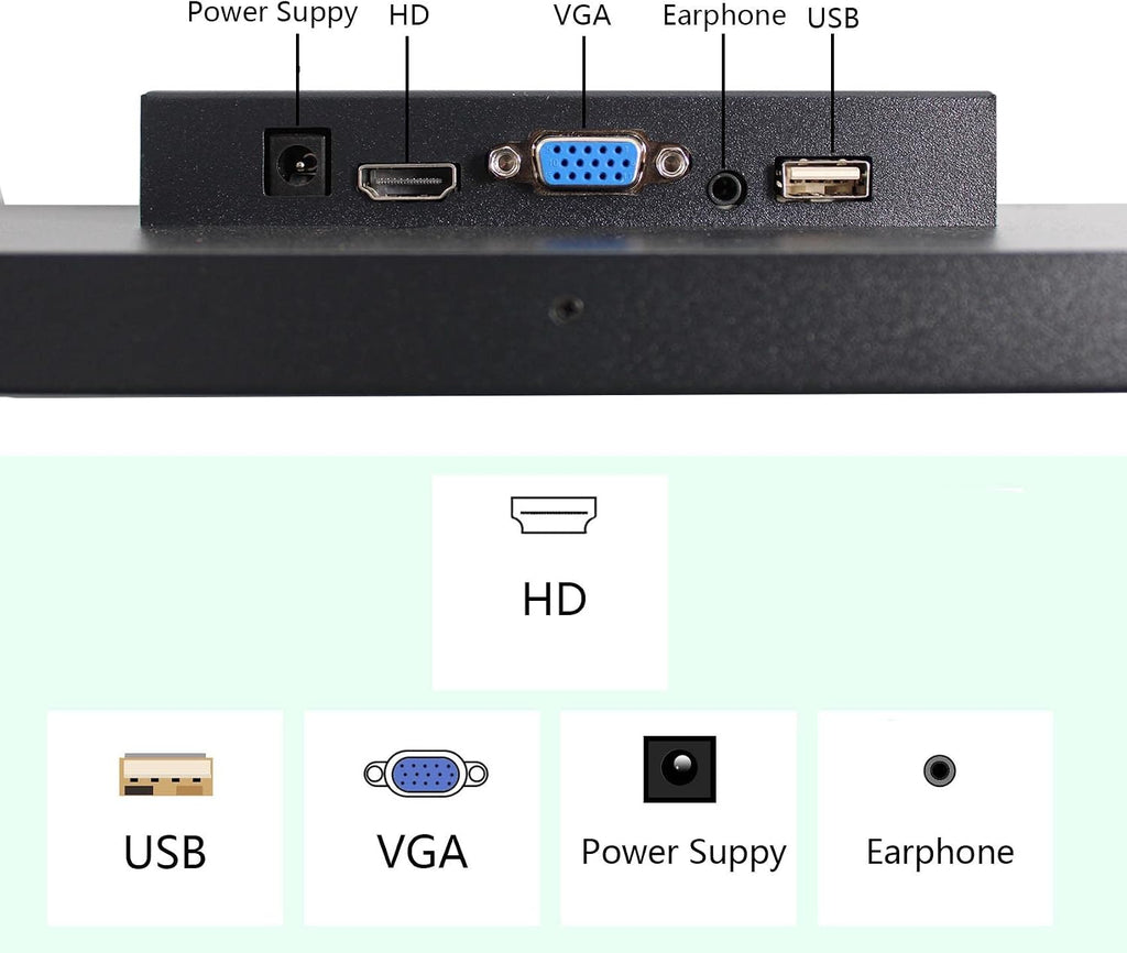 VSDISPLAY 12.3 inch 12.3'' 1920x720 600nit IPS Portable LCD Monitor VS123ZJ01A,with USB VGA Video Port,Dual Speakers, as DIY Stretched Bar Display
