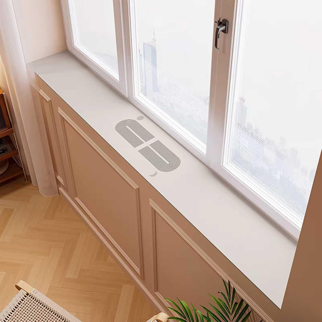 Drsyffsup Quick Dry Diatomaceous Earth Mat/Windows Sill Protector Matt for Bedroom Bathroom Kitchen, Non-Slip Thick Bay Window Cushion Cover(24x71in/60x180cm)