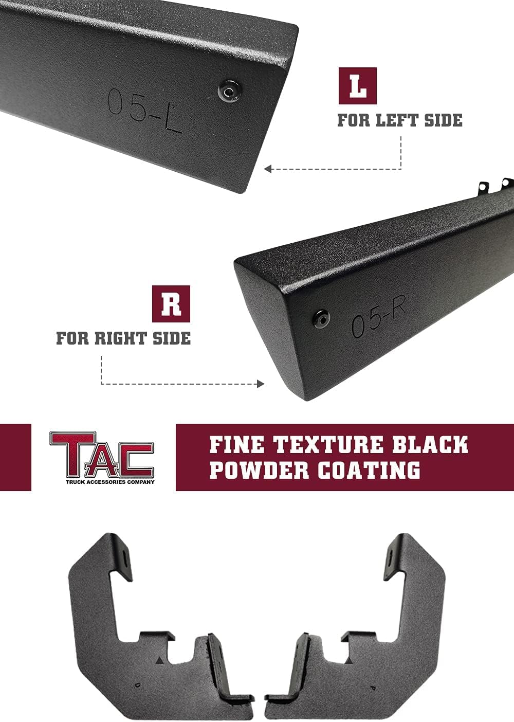 TAC Sidewinder Running Boards Fit 2005-2023 Toyota Tacoma Double Cab 4' Drop Side Step Nerf Bar Rocker Slider Pickup Truck Exterior Accessories 2pcs