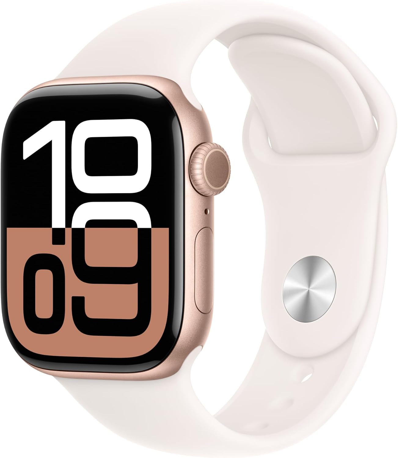Apple Watch Series 10 [GPS + Cellular, 42mm] - Rose Gold Aluminum Case with Light Blush Sport Band, M/L (Renewed)