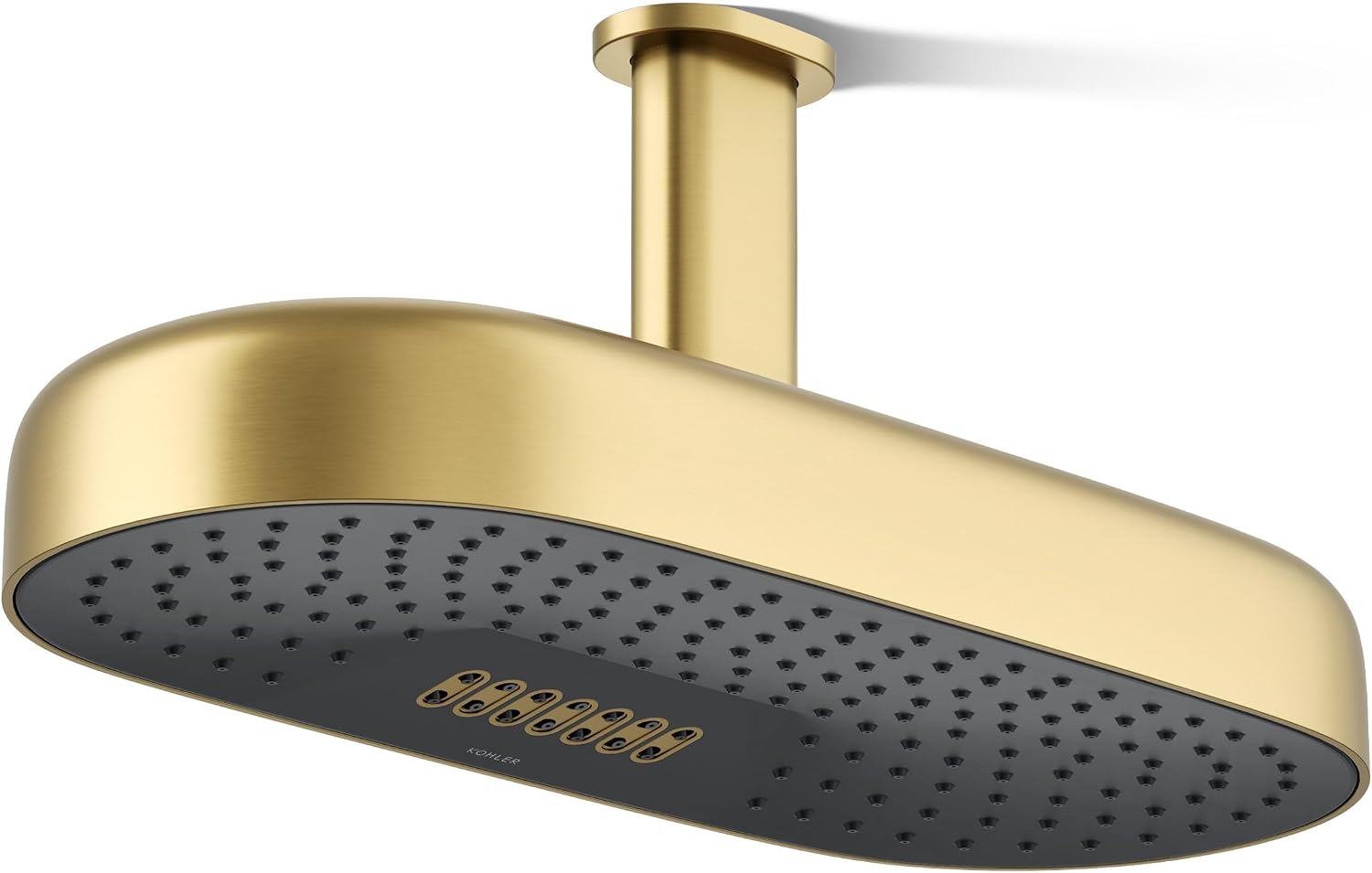 Kohler 26297-2MB Statement® Oblong 18' two-function rainhead, 2.5 gpm, Vibrant Brushed Moderne Brass
