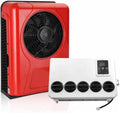 12V Electric Split Air Conditioners For Trucks, Construction Vehicles, Excavators, Harvesters, DC Parking RV Rooftop Air Conditioner Easy To Install(Red)