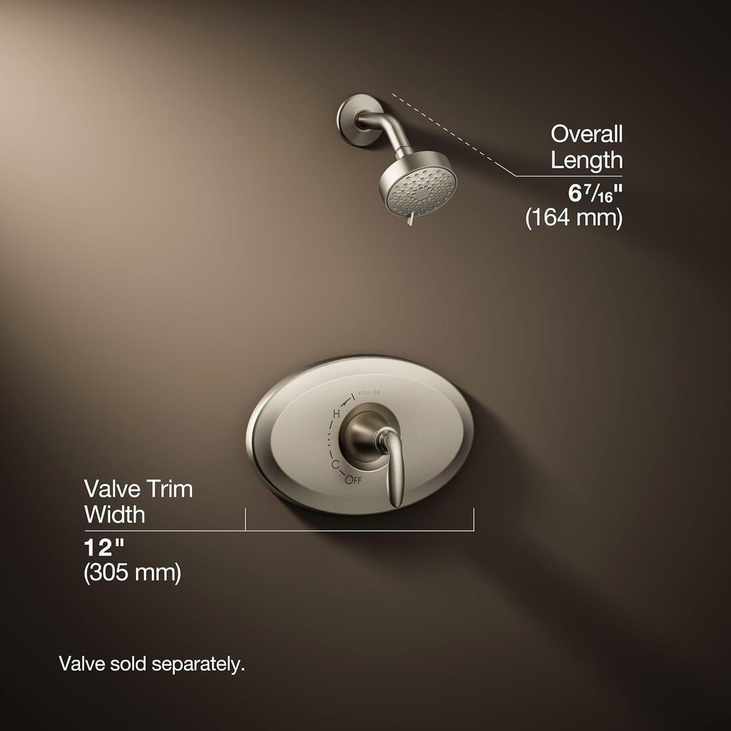 Kohler K-TS21947-4G-BN Remodel Rite-Temp Shower Trim Kit, 1.75 GPM, Vibrant Brushed Nickel