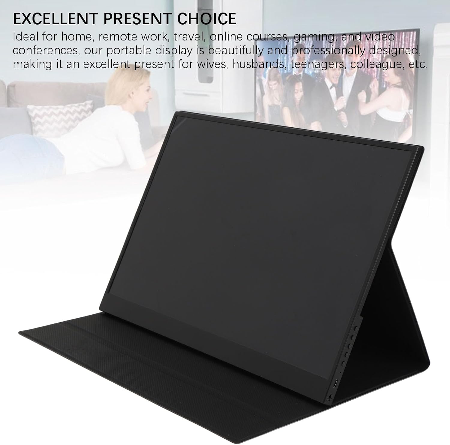 Laptop Screen Extender, 14in Laptop Monitor Extender with 2K Display, Support Double USB C, Touch Screen, Built - in Speakers for Office and Home