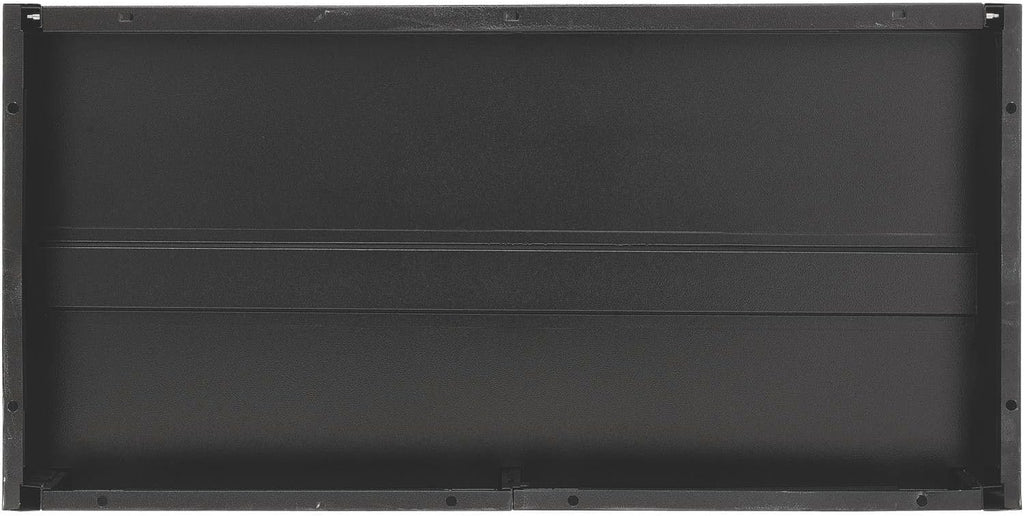 Global Industrial Janitorial Cabinet with Locking Recessed Handle, 4 Compartments, Steel Construction, 36' W x 18' D x 72' H, Black Powder Coat Finish, Assembly Required