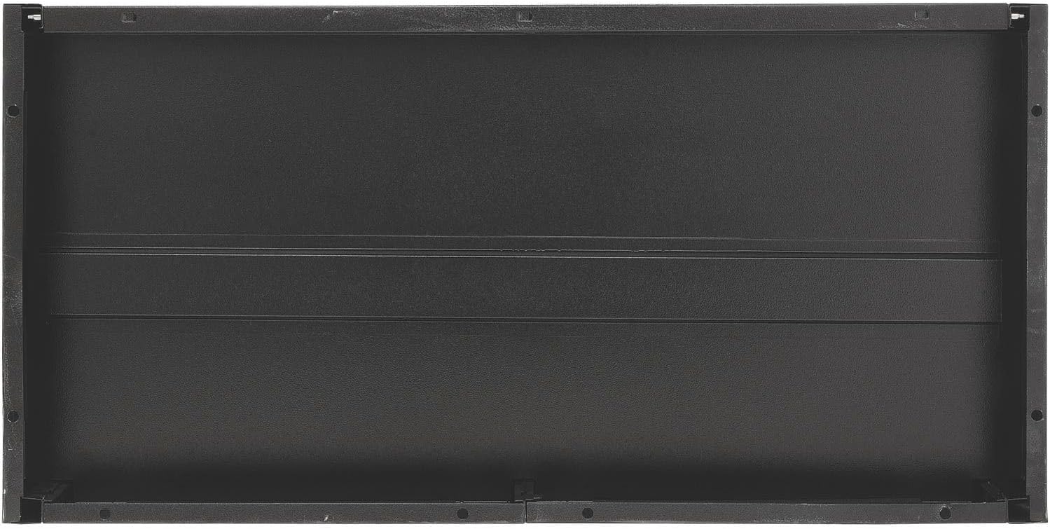 Global Industrial Janitorial Cabinet with Locking Recessed Handle, 4 Compartments, Steel Construction, 36' W x 18' D x 72' H, Black Powder Coat Finish, Assembly Required